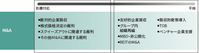 M&A分野における主な業務内容